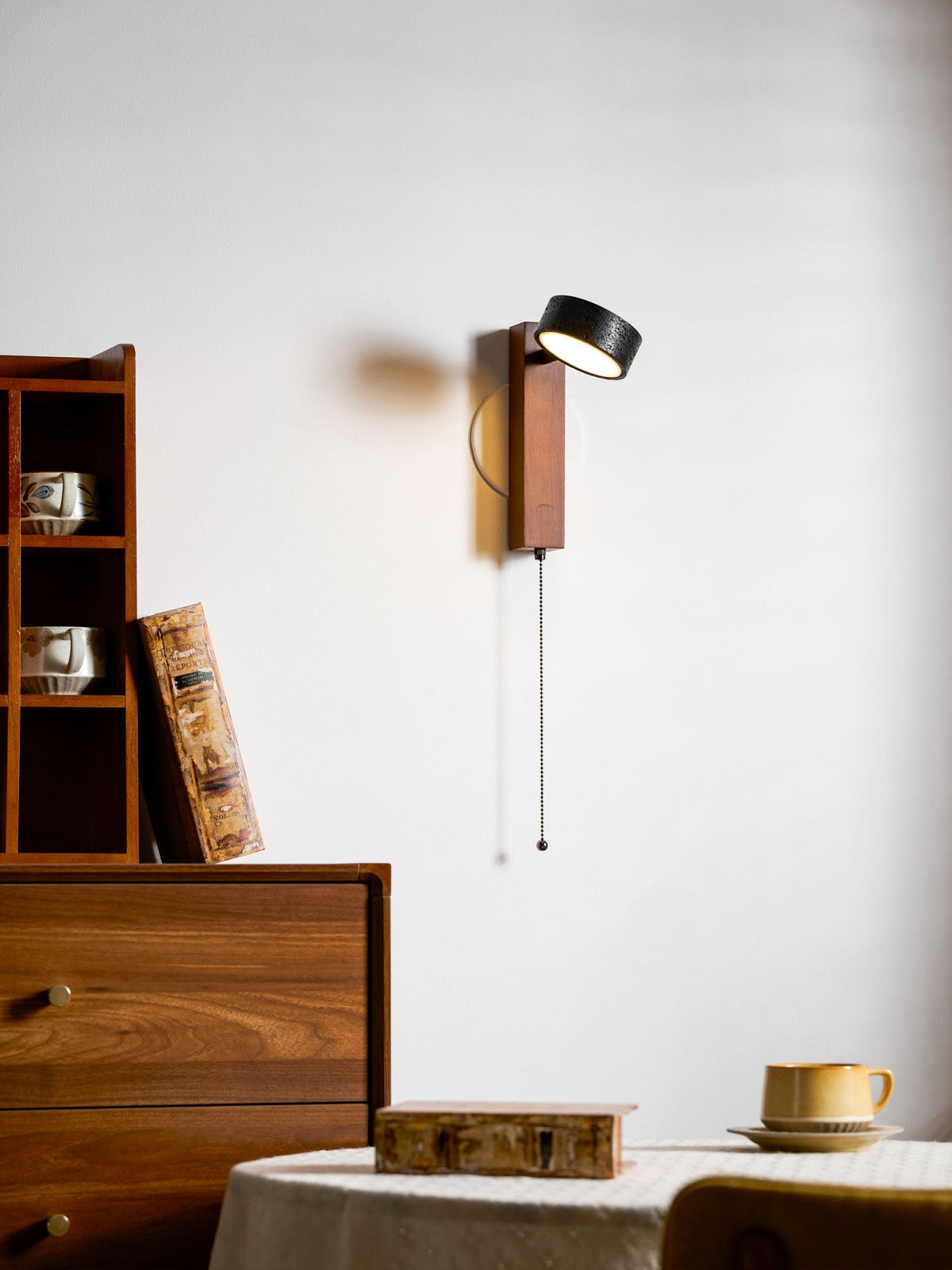Stone Wall Sconce with Adjustable Brightness