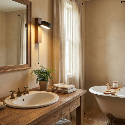 Stone Wall Sconce with Adjustable Brightness