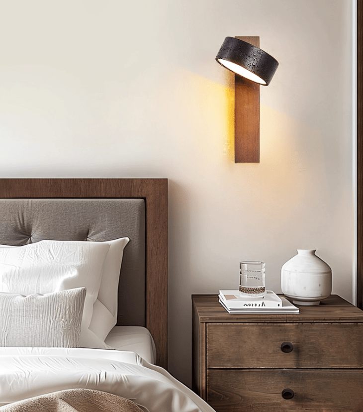 Stone Wall Sconce with Adjustable Brightness