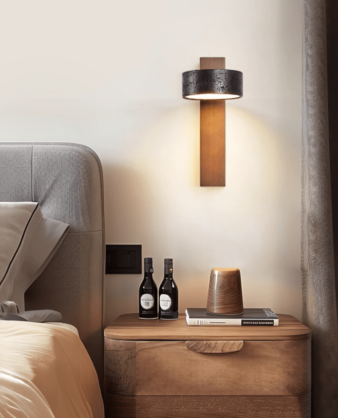 Stone Wall Sconce with Adjustable Brightness
