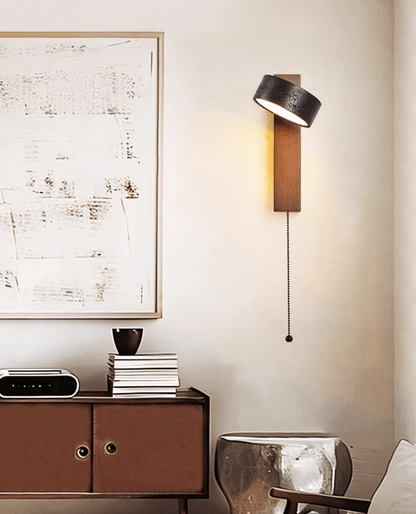 Stone Wall Sconce with Adjustable Brightness — side view