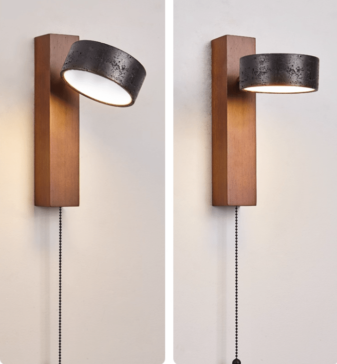 Stone Wall Sconce with Adjustable Brightness