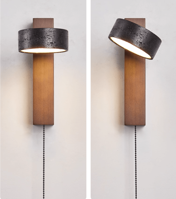 Stone Wall Sconce with Adjustable Brightness