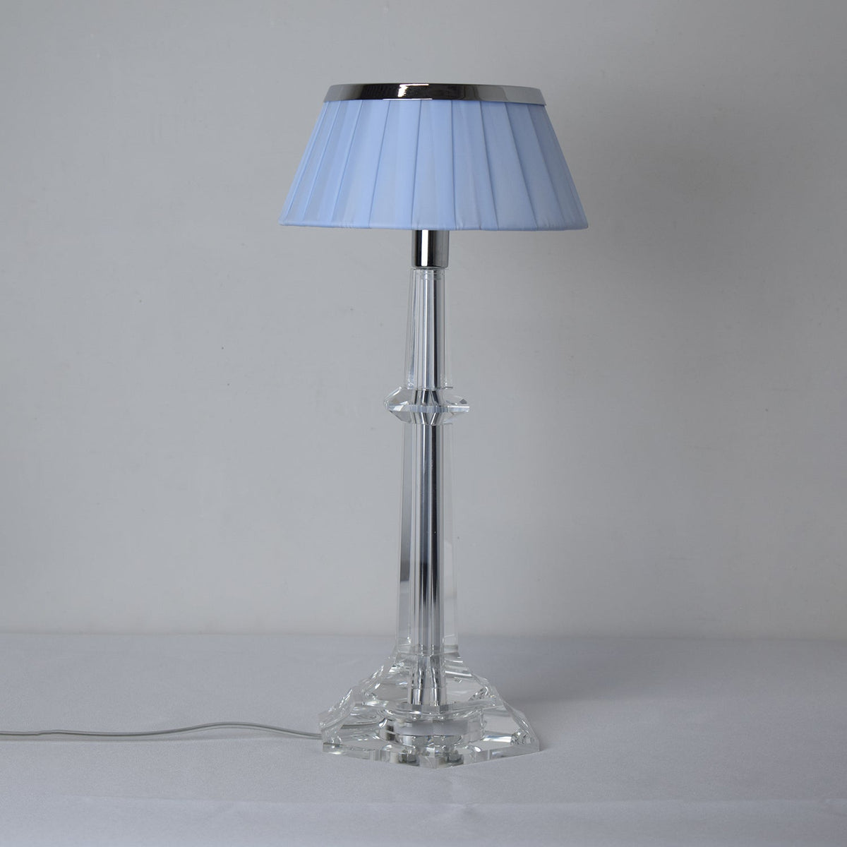 Chrome & Glass Table Lamp with Adjustable Brightness — alternate angle
