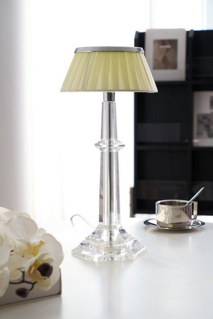 Chrome & Glass Table Lamp with Adjustable Brightness