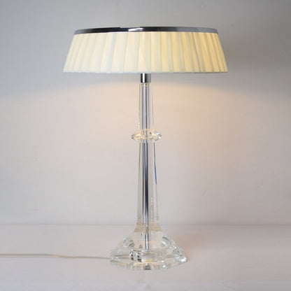 Chrome & Glass Table Lamp with Adjustable Brightness