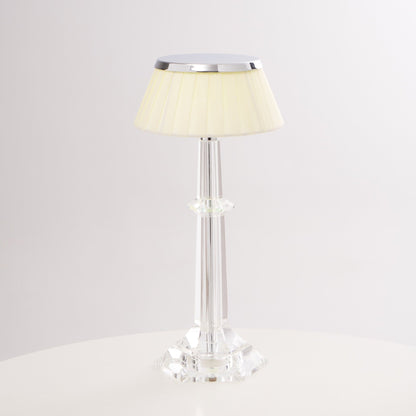 Chrome & Glass Table Lamp with Adjustable Brightness