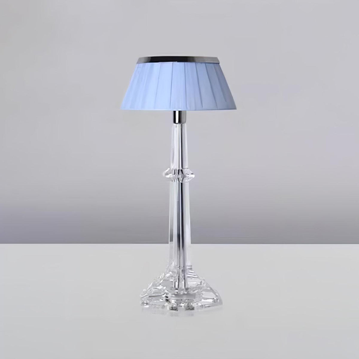 Chrome & Glass Table Lamp with Adjustable Brightness