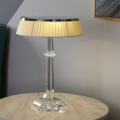 Chrome & Glass Table Lamp with Adjustable Brightness
