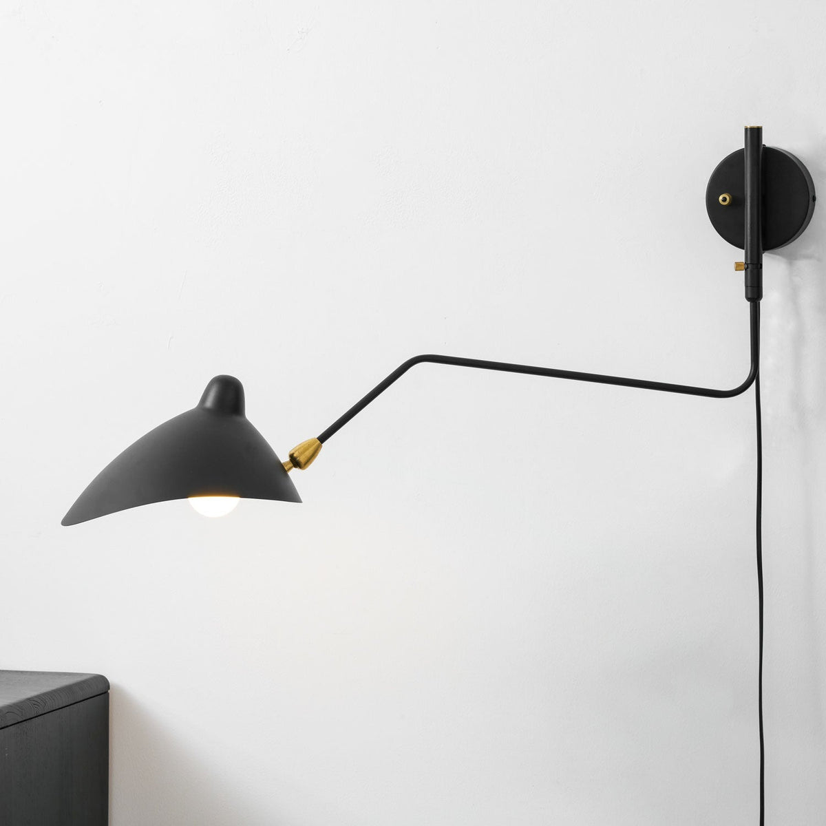 Adjustable Arm Wall Sconce, Energy-Efficient LED