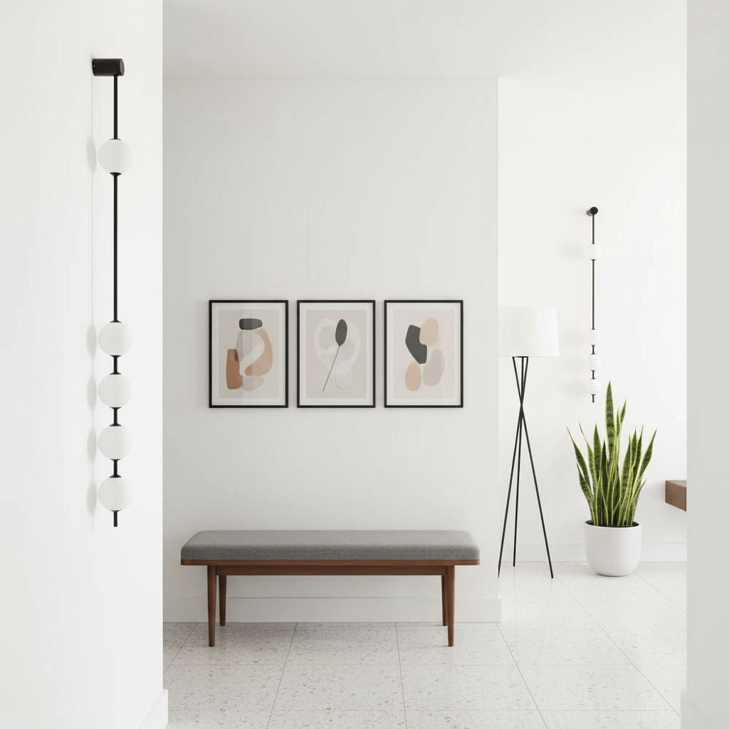 Vertical Balls Wall Lamp with Adjustable Brightness