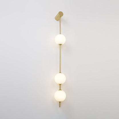 Vertical Balls Wall Lamp with Adjustable Brightness — front view