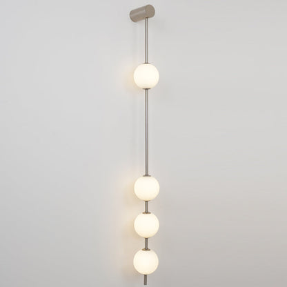 Vertical Balls Wall Lamp with Adjustable Brightness — front view