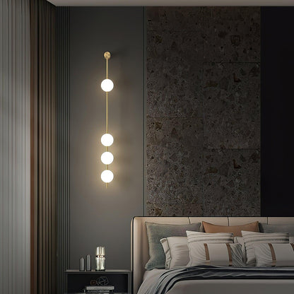 Vertical Balls Wall Lamp with Adjustable Brightness