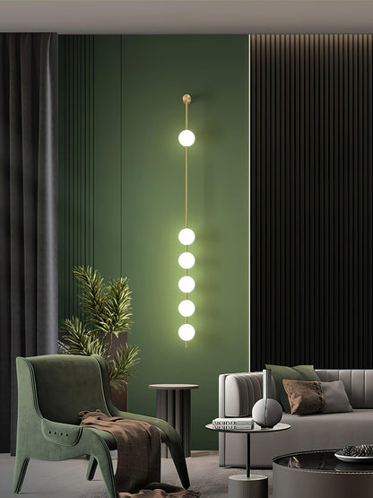 Vertical Balls Wall Lamp with Adjustable Brightness