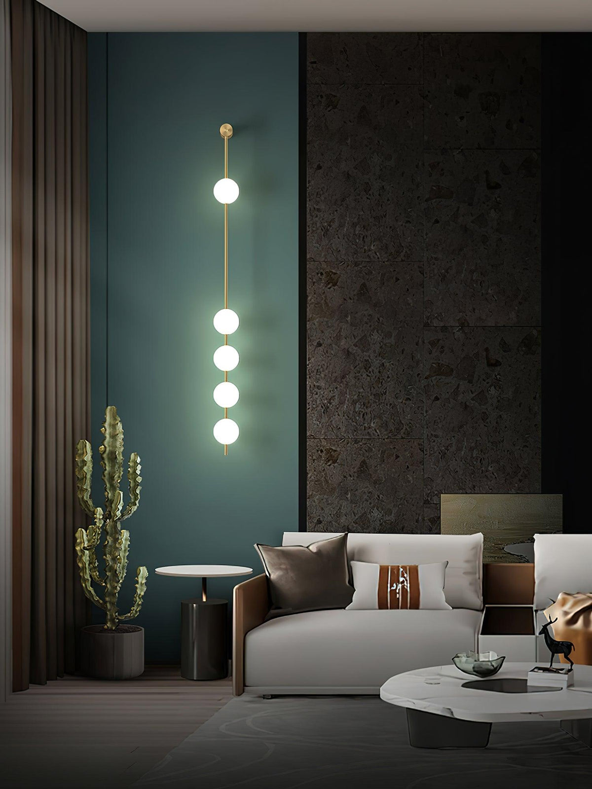 Vertical Balls Wall Lamp with Adjustable Brightness