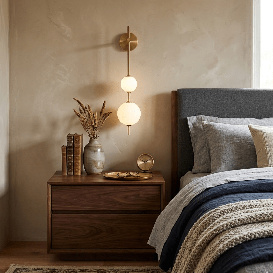 Vertical Globe Wall Lamp, Energy Saving