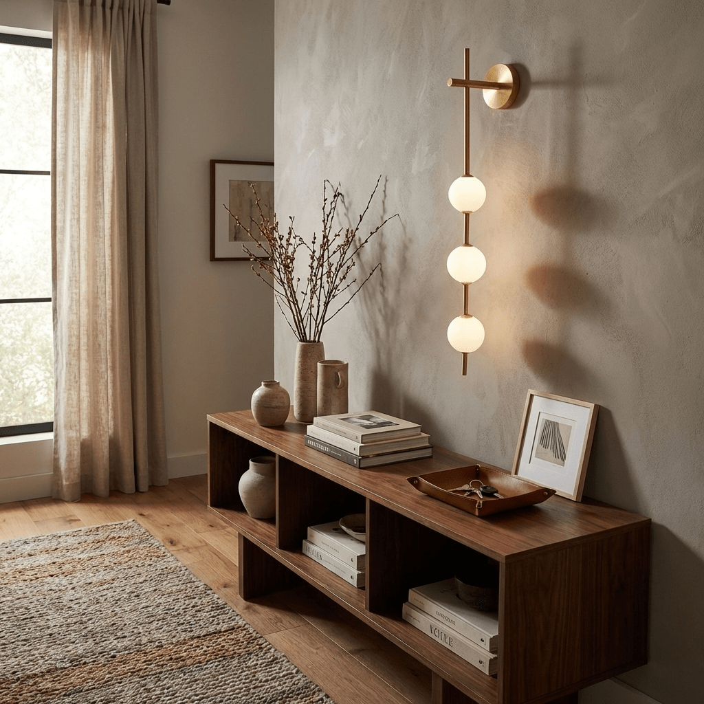 Vertical Globe Wall Lamp, Energy Saving