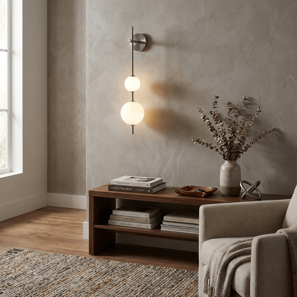 Vertical Globe Wall Lamp, Energy Saving