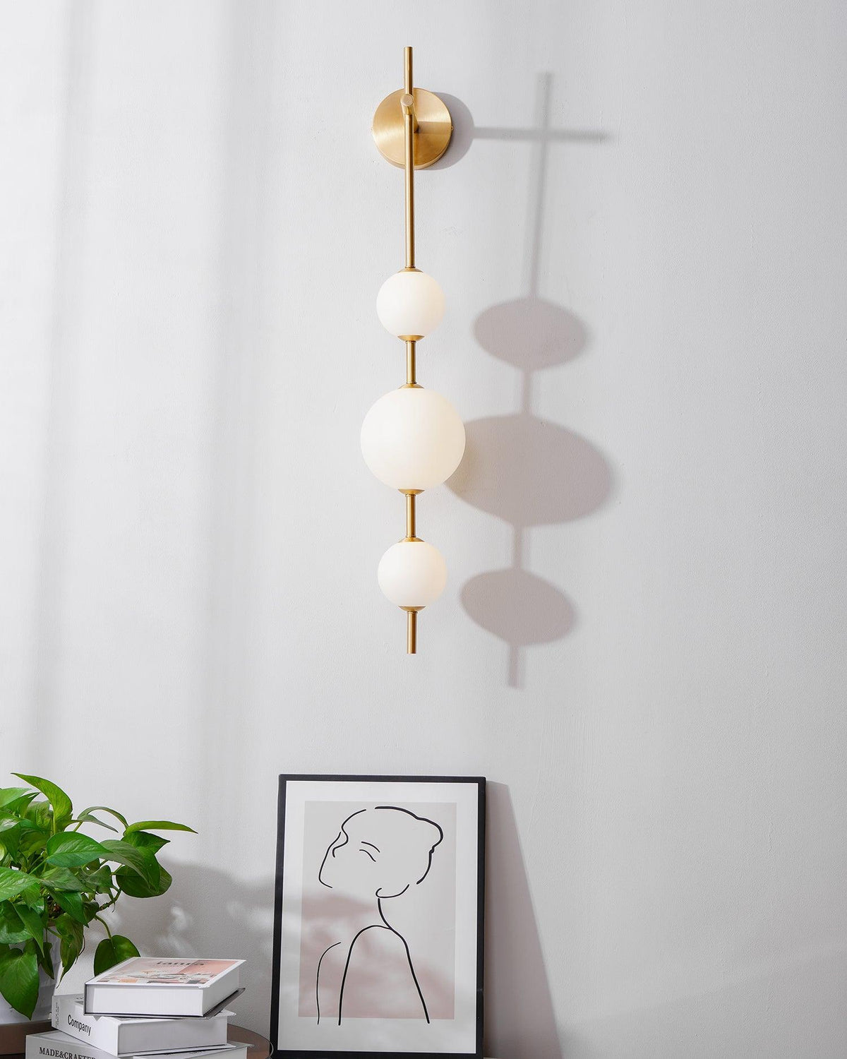 Vertical Globe Wall Lamp, Energy Saving