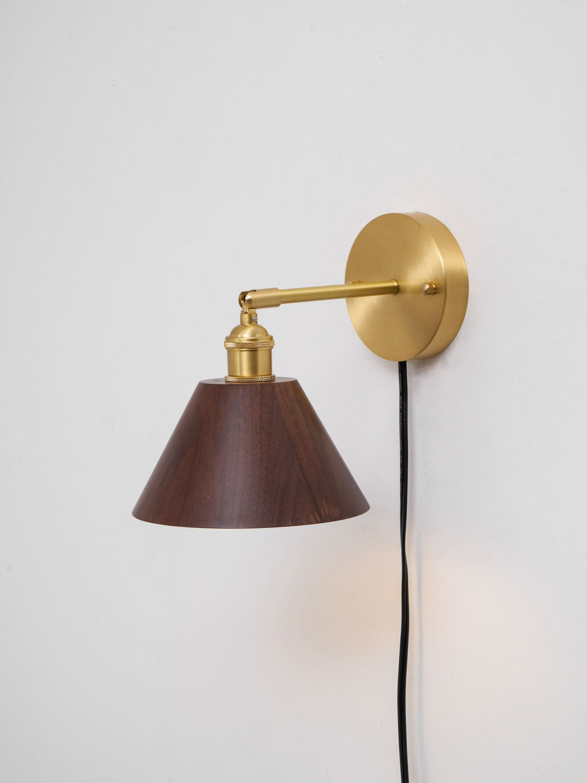 Vintage Wood Plug-In Wall Lamp, Easy Installation