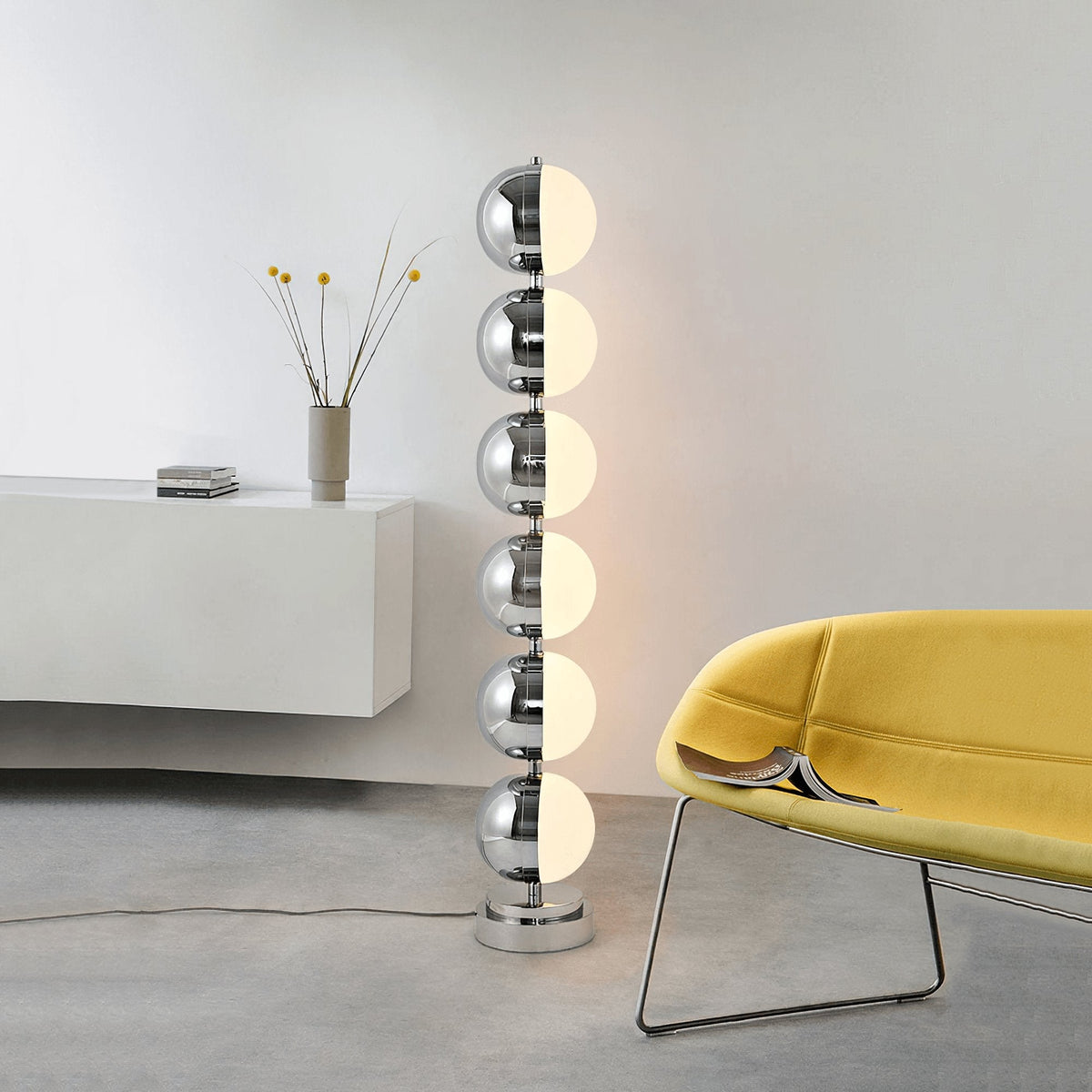 Vloer Floor Lamp - Adjustable Height, Energy-Efficient LED Lighting — side view