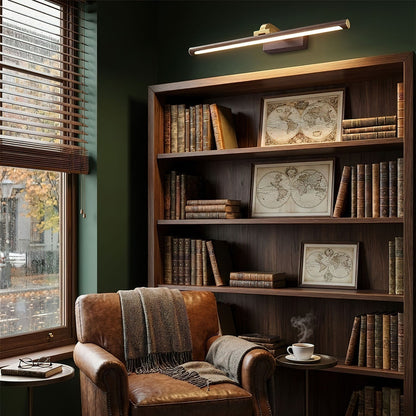 Walnut Linear LED Wall Light, Dimmable