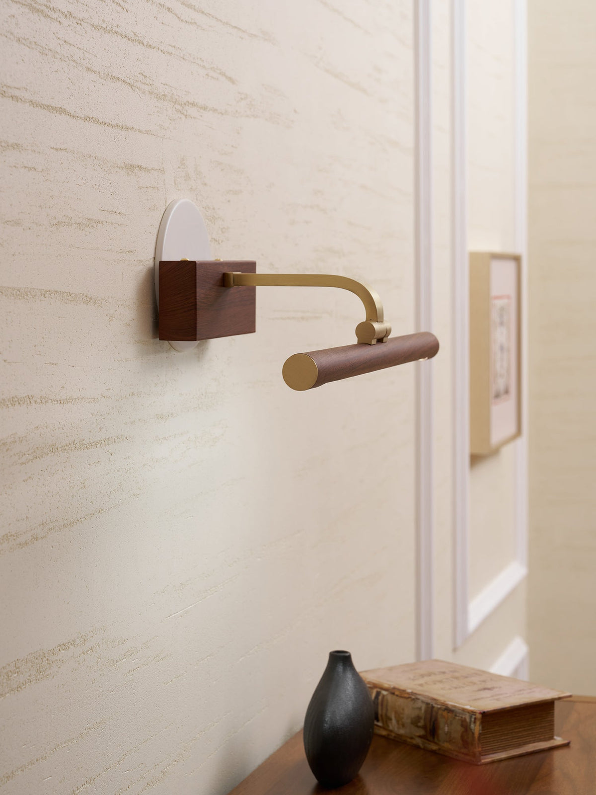 Walnut Linear LED Wall Light, Dimmable