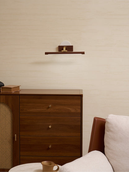 Walnut Linear LED Wall Light, Dimmable