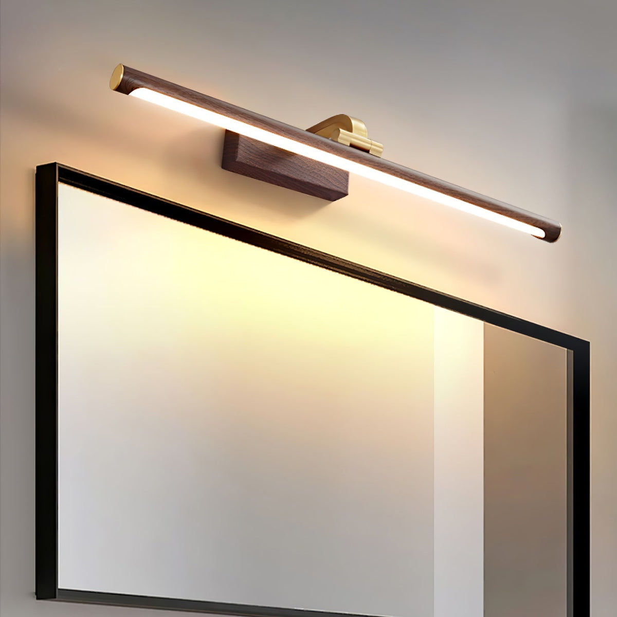 Walnut Linear LED Wall Light, Dimmable