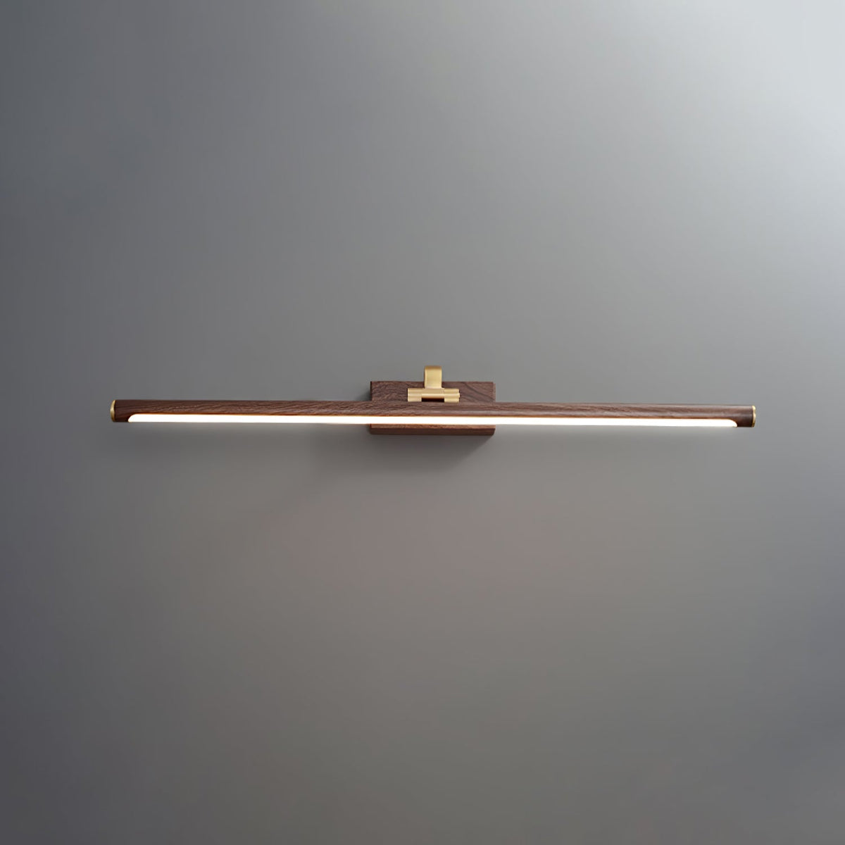 Walnut Linear LED Wall Light, Dimmable — lifestyle view