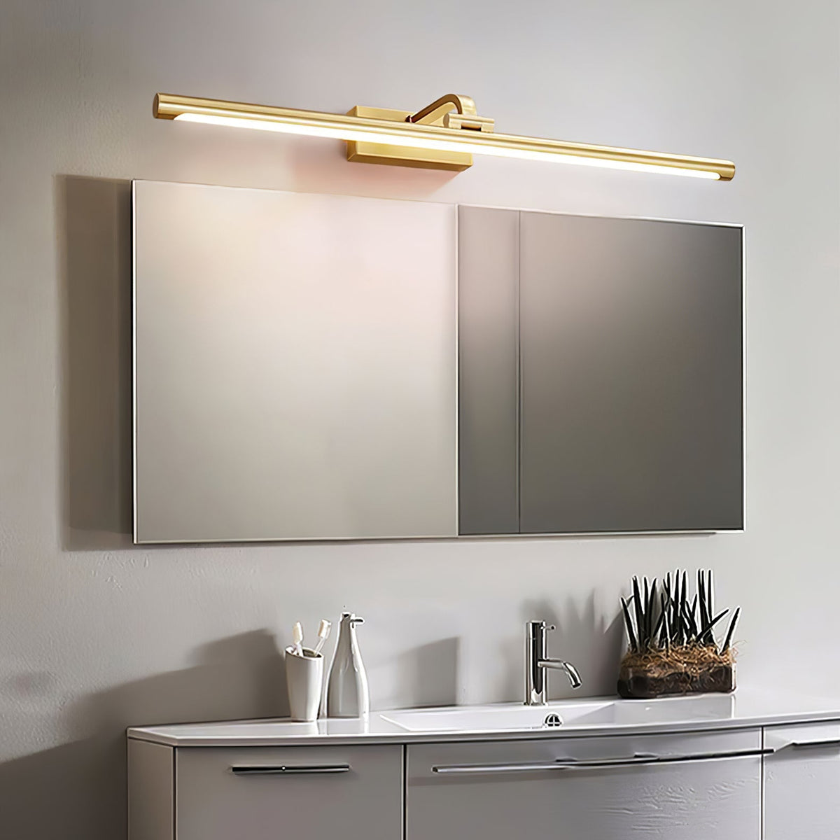 Walnut Linear LED Wall Light, Dimmable