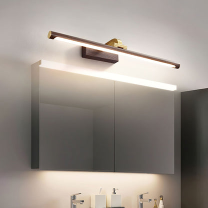 Walnut Linear LED Wall Light, Dimmable