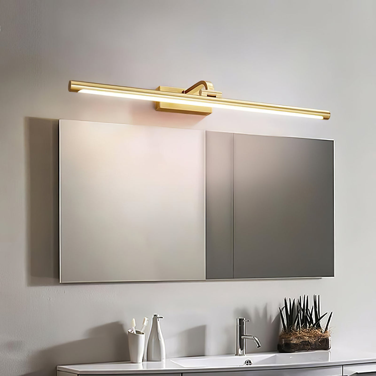Walnut Linear LED Wall Light, Dimmable