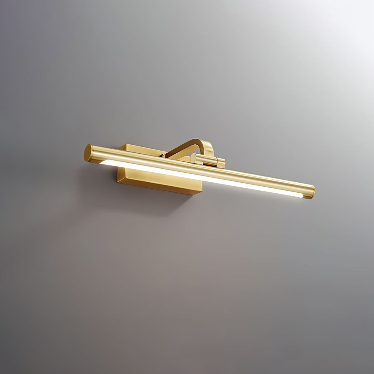 Walnut Linear LED Wall Light, Dimmable — side view