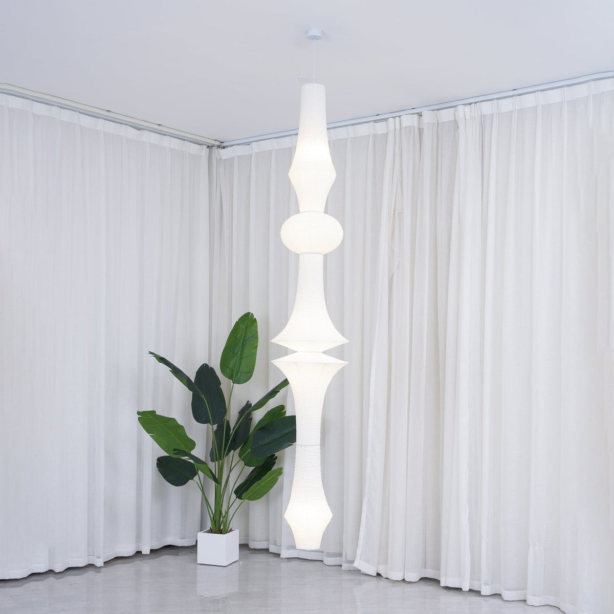 Washi Paper E Pendant Light Position 9