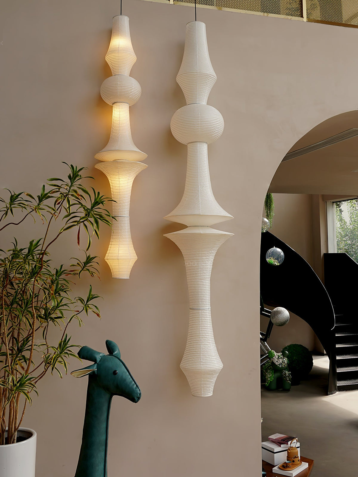 Washi Paper E Pendant Light Position 43