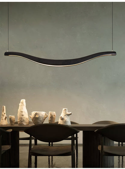 Wave-Shaped LED Chandelier with Dimmable Light