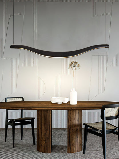 Wave-Shaped LED Chandelier with Dimmable Light