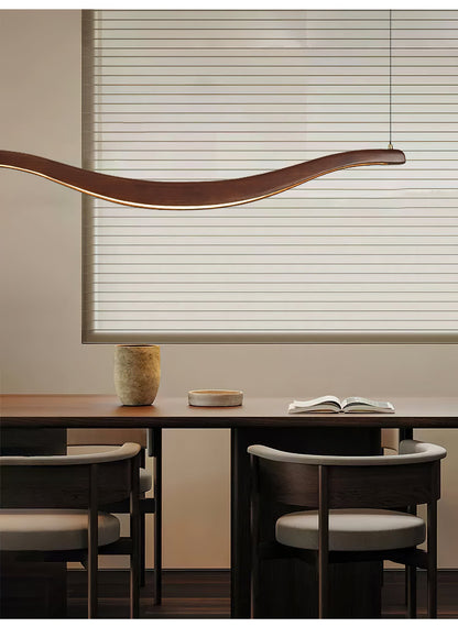 Wave-Shaped LED Chandelier with Dimmable Light