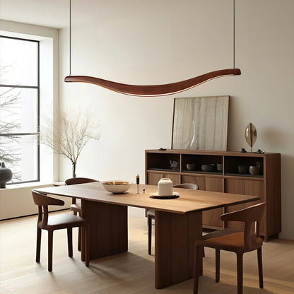 Wave-Shaped LED Chandelier with Dimmable Light — lifestyle view