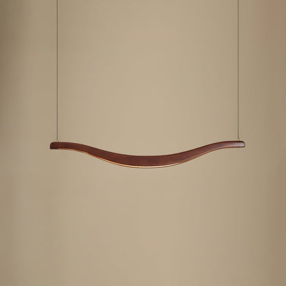 Wave-Shaped LED Chandelier with Dimmable Light — front view