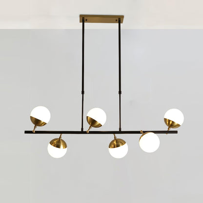 Restaurant-Style Chandelier with Adjustable Height — front view