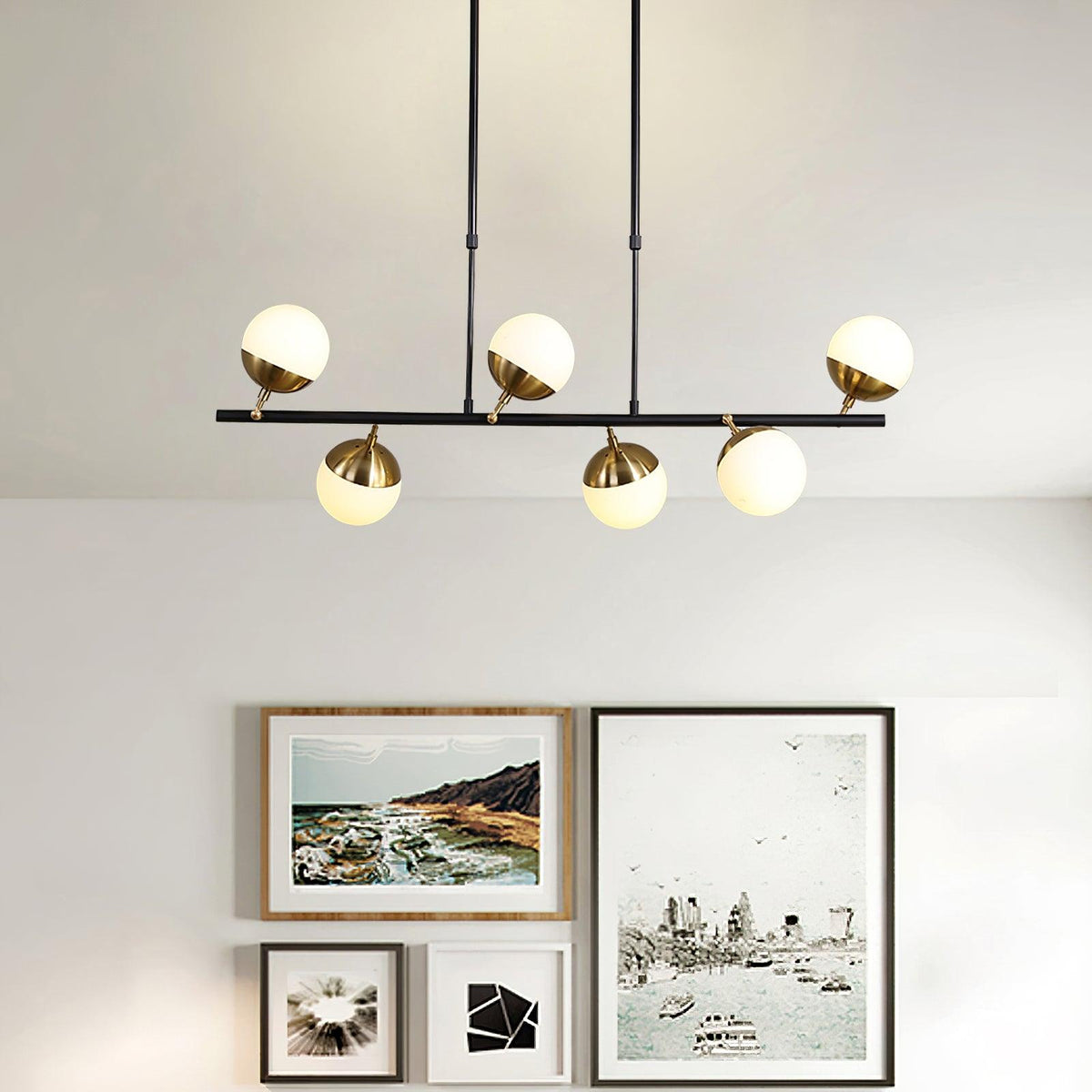 Restaurant-Style Chandelier with Adjustable Height — detail view