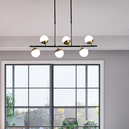 Restaurant-Style Chandelier with Adjustable Height — front view
