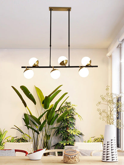 Restaurant-Style Chandelier with Adjustable Height — alternate angle