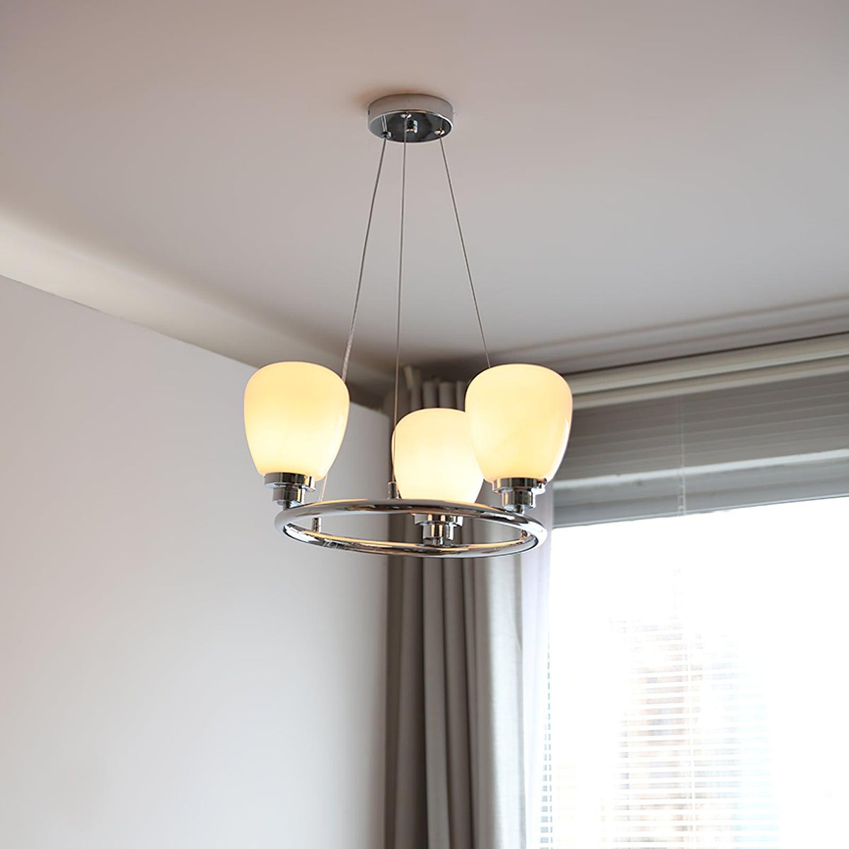 Chandelier with Adjustable Height, Energy-Efficient LED — front view