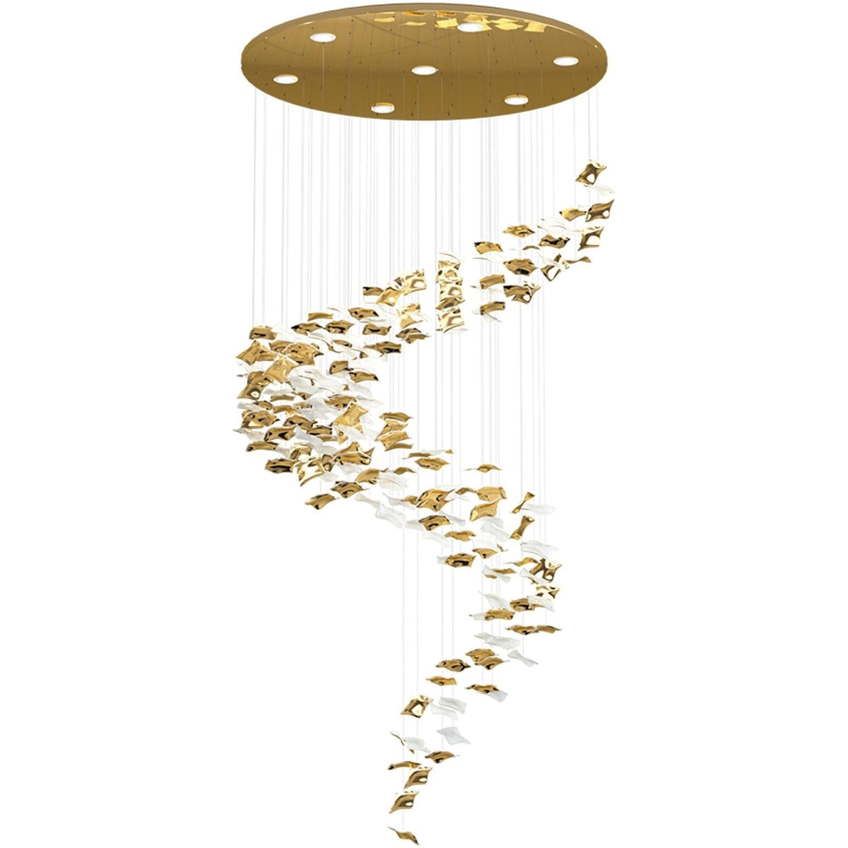 Whispering Kerchiefs Chandelier with Adjustable Height — front view
