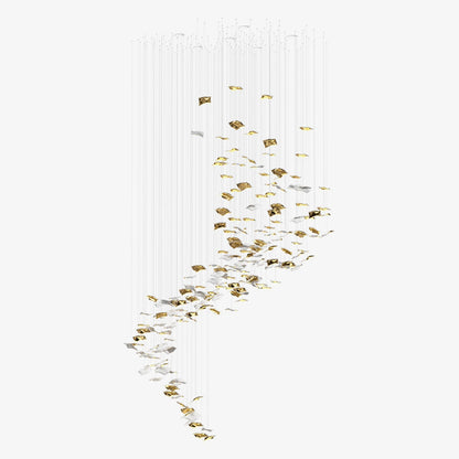 Whispering Kerchiefs Chandelier with Adjustable Height — side view
