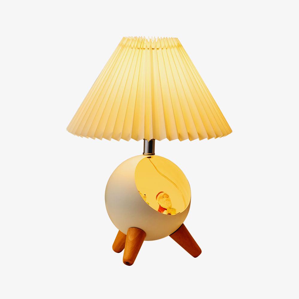Small Wood Table Lamp with USB Port — alternate angle